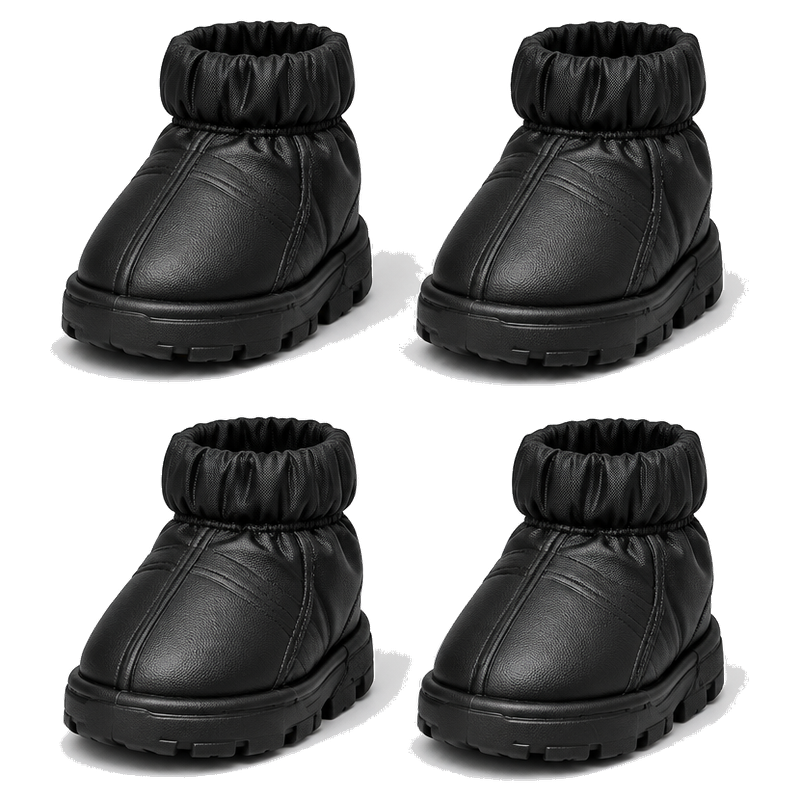 Set of four black PuffPaw spare snow boots