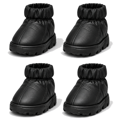 Set of four black PuffPaw spare snow boots
