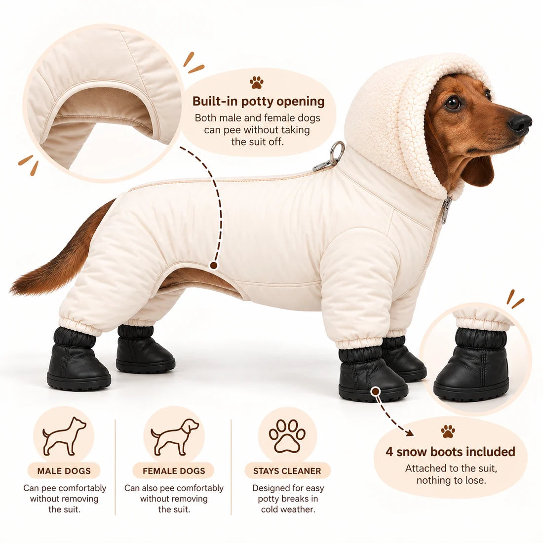 PuffPaw™ Dog Winter Suit
